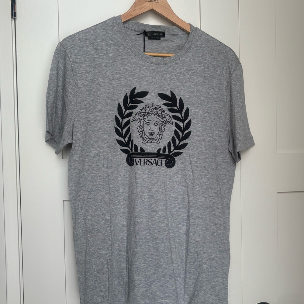 Authentic Versace Gray Medusa Emblem T-Shirt